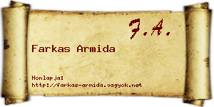 Farkas Armida névjegykártya